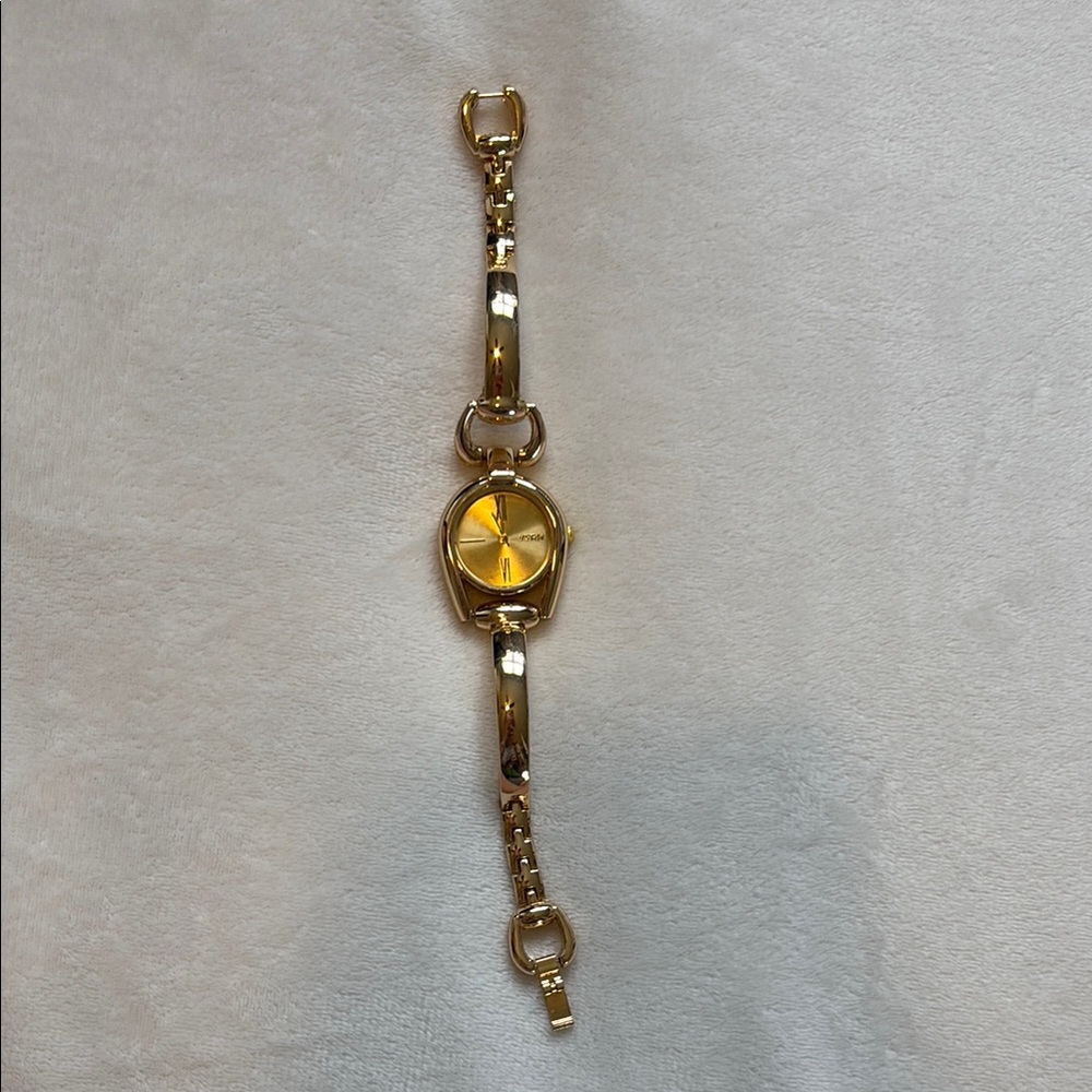 Gold Watch with Chain Bracelet